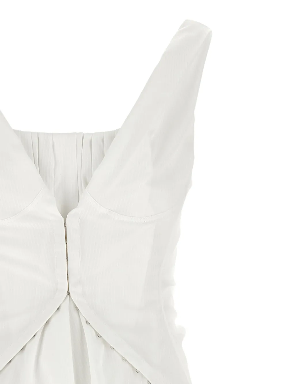 Alexander McQueen Gesmockte mini-jurk Wit