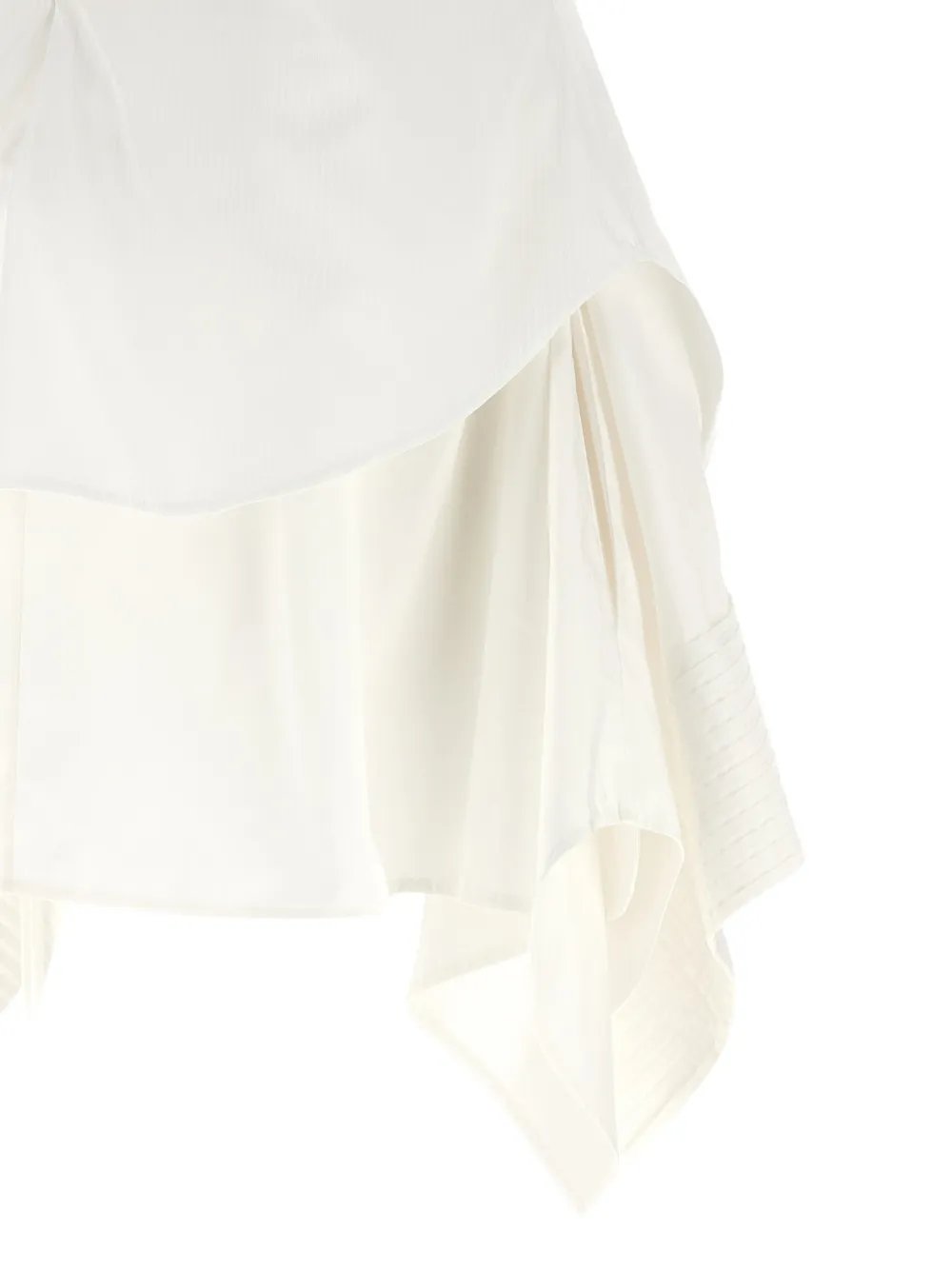 Alexander McQueen Gesmockte mini-jurk Wit