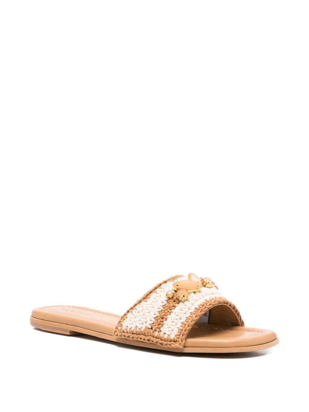 Inuikii Woven Cali crystal-embellished sandals Bruin