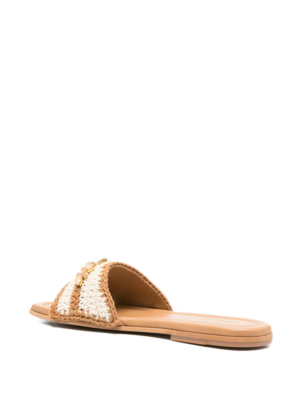 Inuikii Woven Cali crystal-embellished sandals Bruin