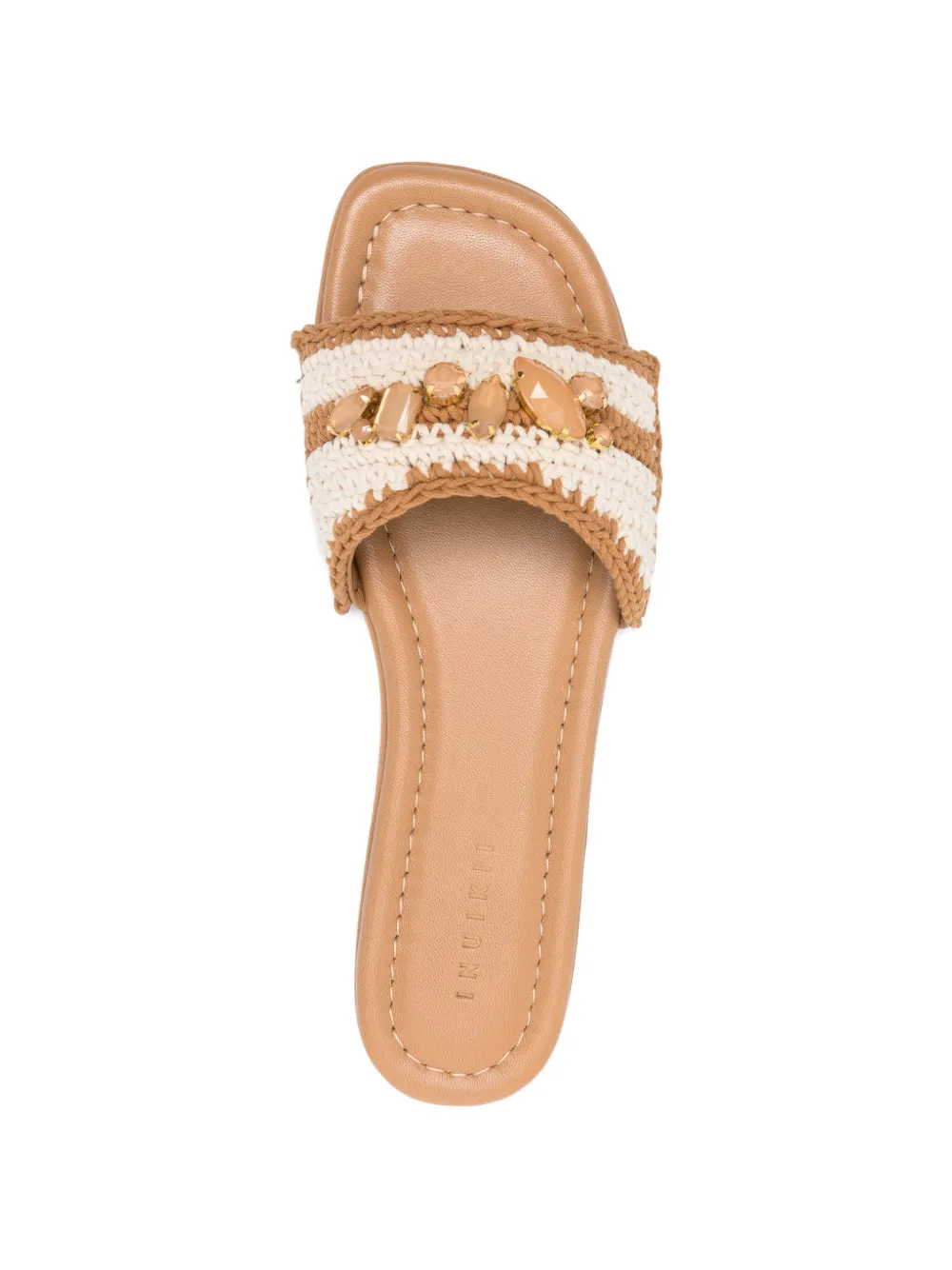 Inuikii Woven Cali crystal-embellished sandals Bruin