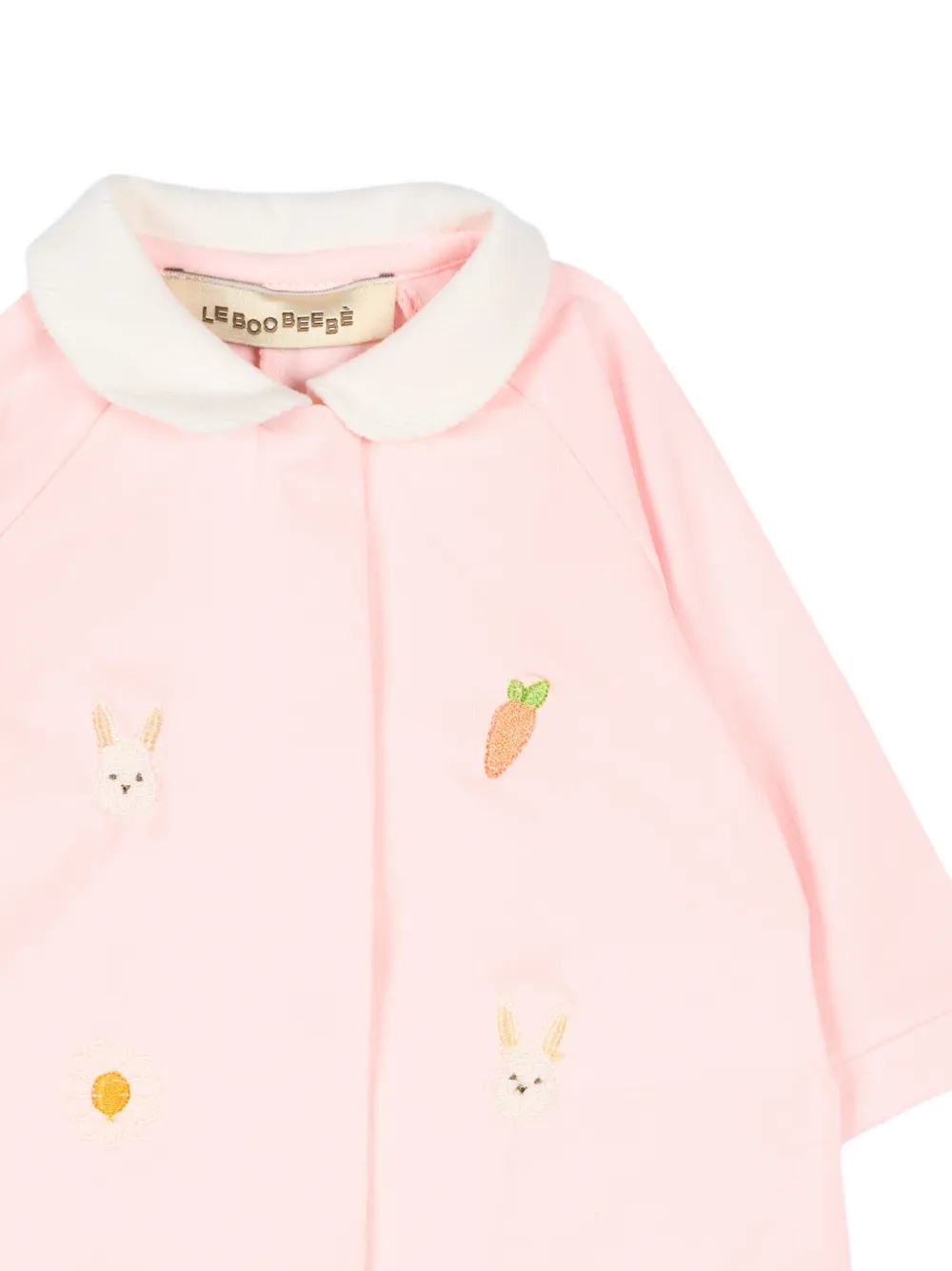Le Boo Beebè Babypakje met geborduurde kraag Roze