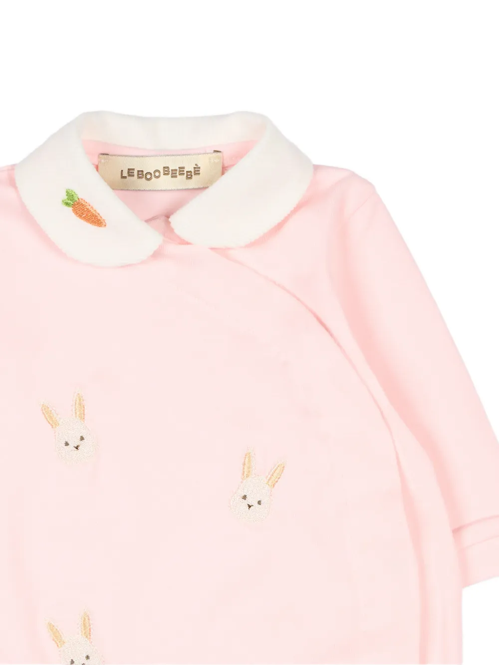 Le Boo Beebè Romper met kraag en borduurwerk Roze