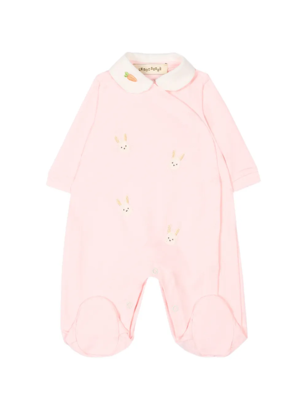 Le Boo Beebè embroidered collared babygrow - Rosa