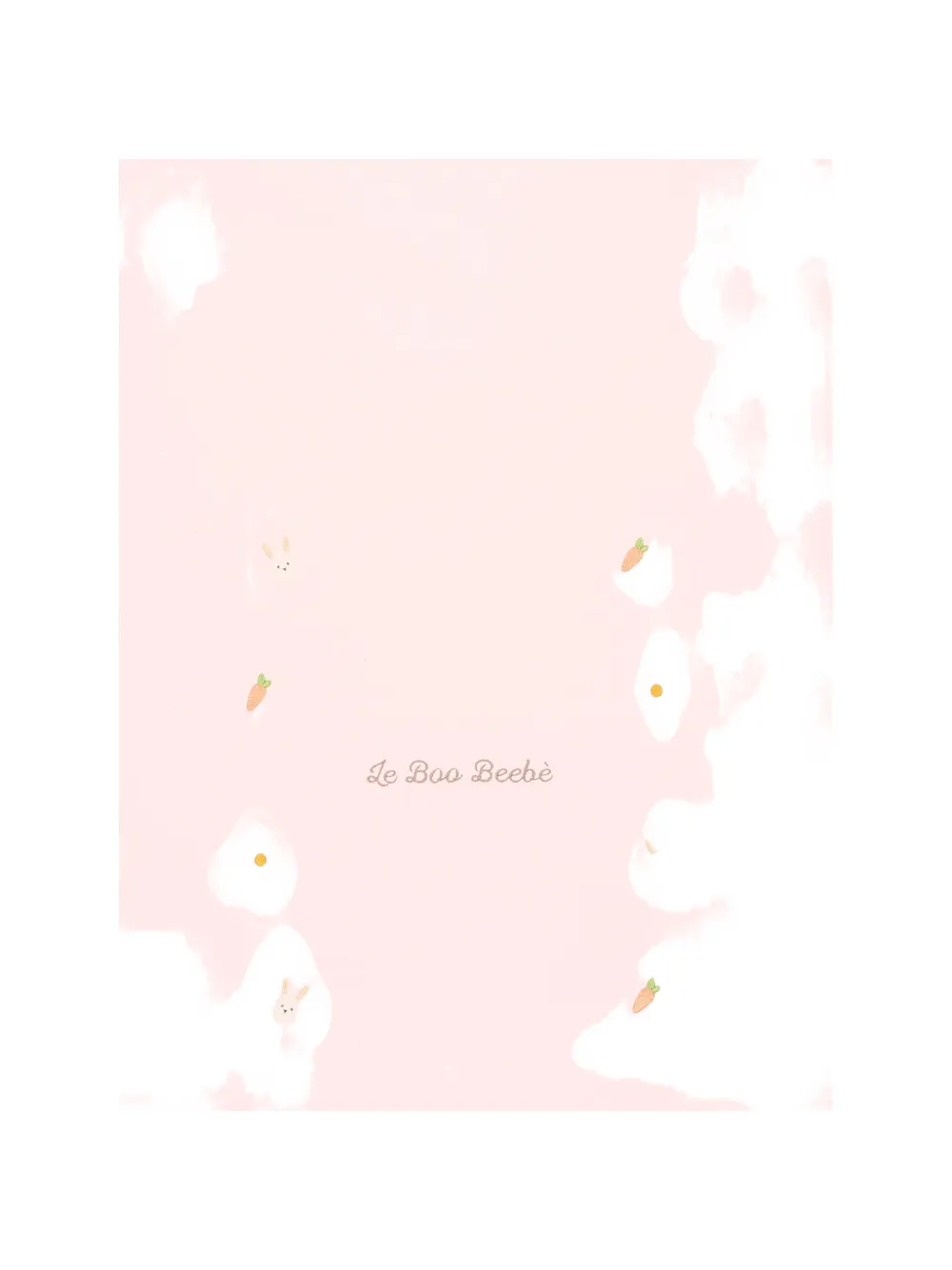 Le Boo Beebè rabbit carrot print blanket - Rosa