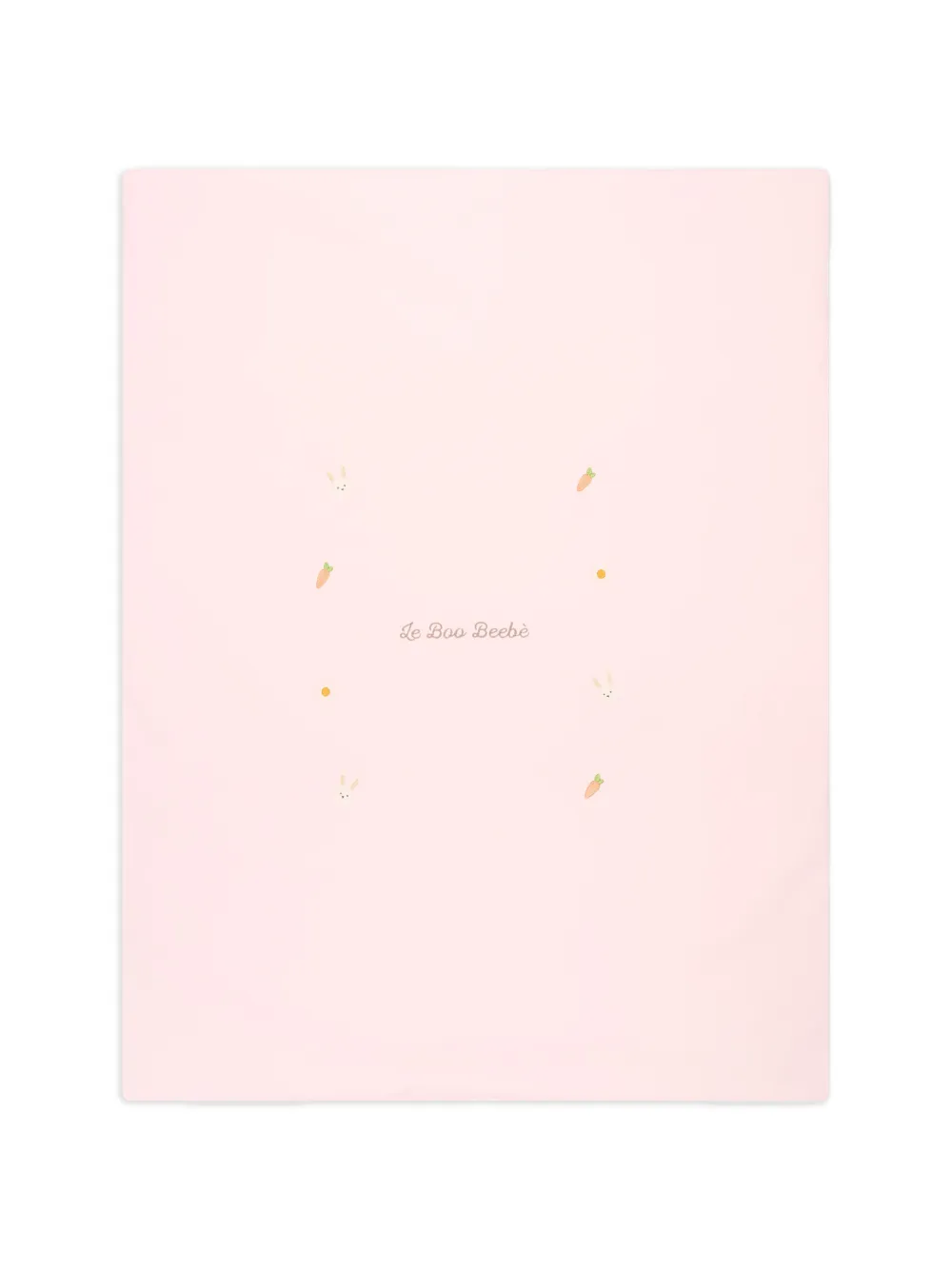 Le Boo Beebè rabbit carrot print blanket - Rosa