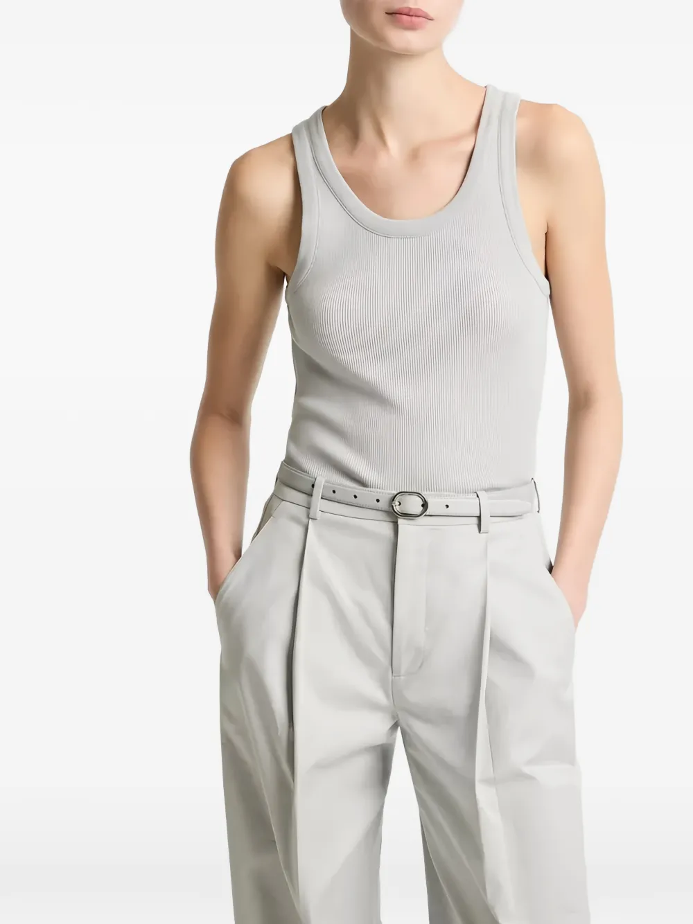 Vince scoop-neck tank top - Grigio