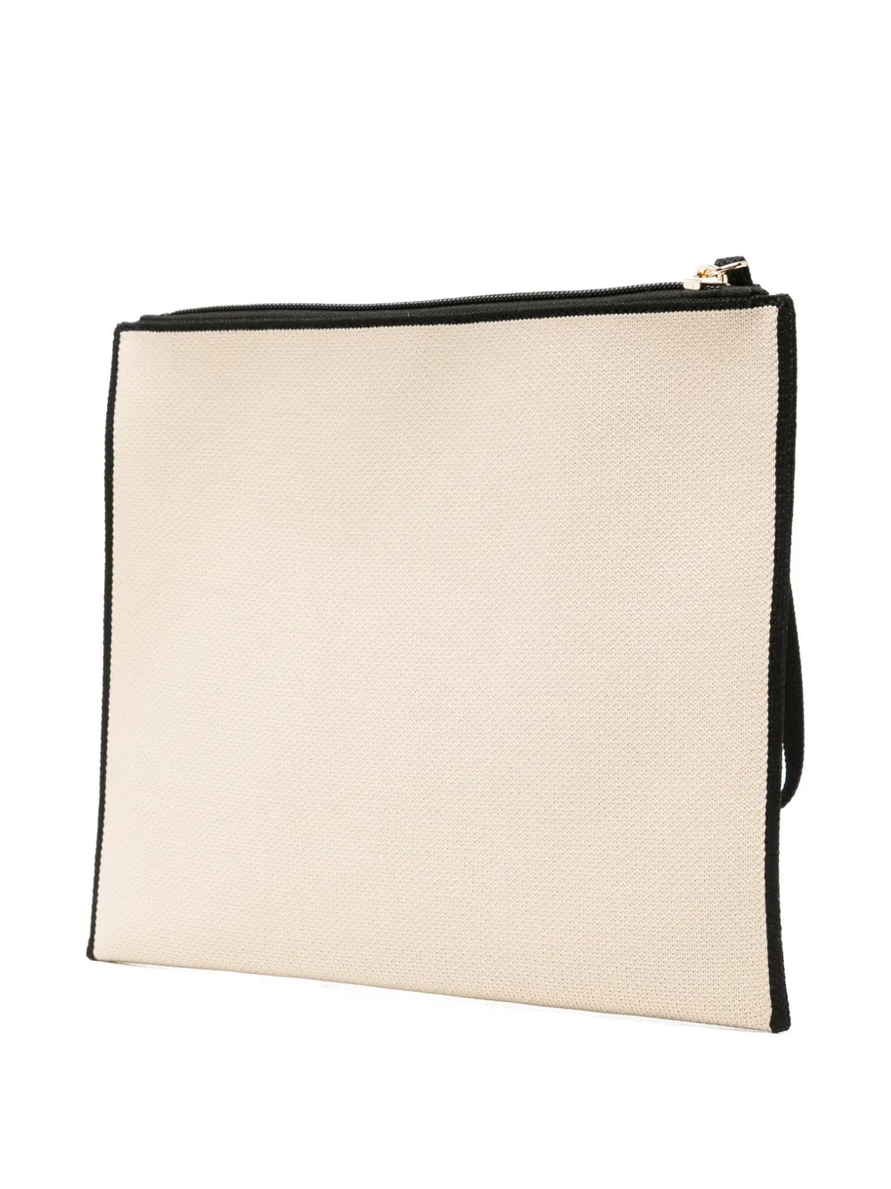 Patrizia Pepe Clutch met logodetail Beige