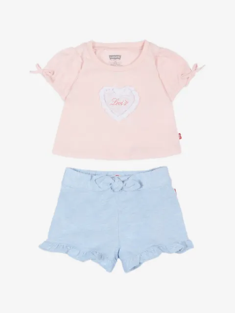 Levi's Kids grenouillère volantée à appliqué cœur