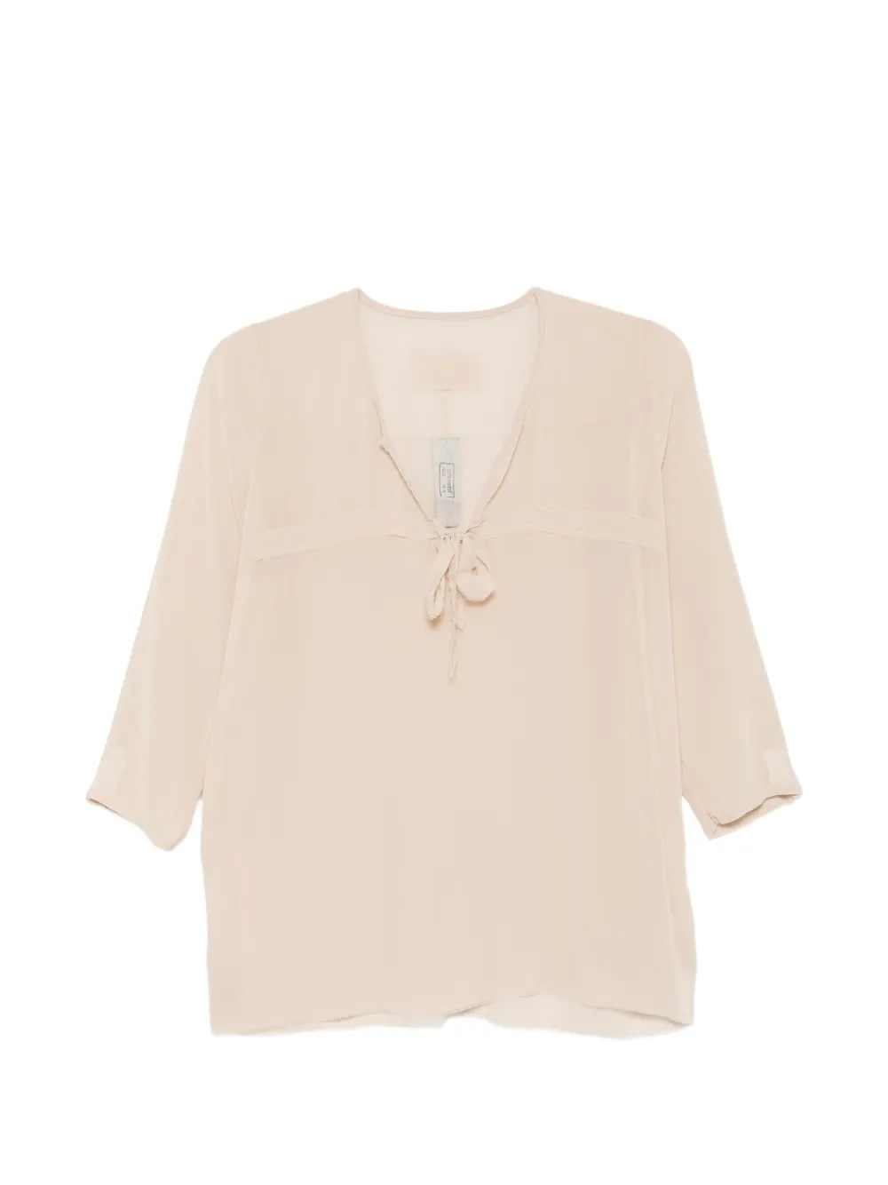 Private 0204 tie-neck blouse - Toni neutri
