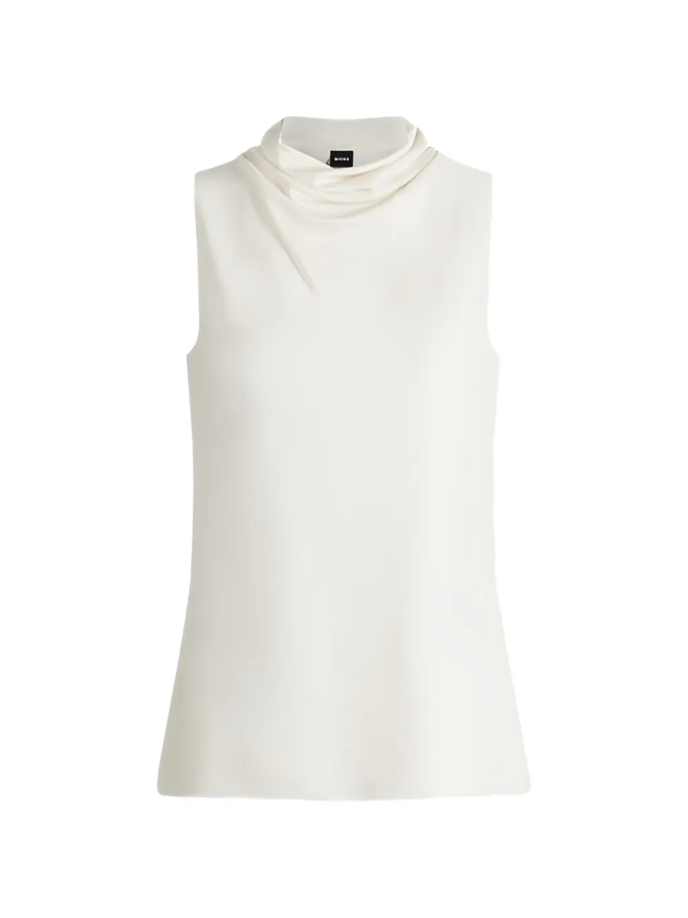 BOSS Top mit drapiertem Kragen - Nude