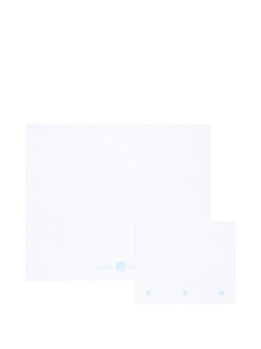  Little Bear Logo Cotone Blanket - White 
