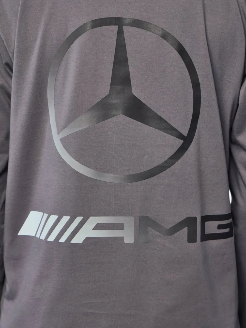 Y-3 x Mercedes Chaos grafische prints T-shirt met lange mouwen Grijs