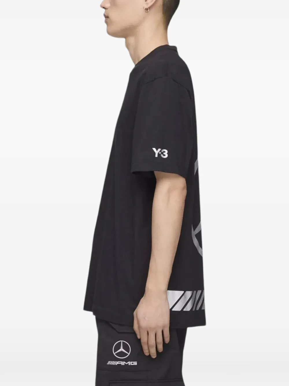 Y-3 x Mercedes AMG Petronas Formula 1 Team T-shirt met logo Zwart