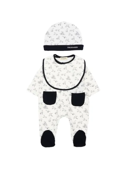 TRUSSARDI JUNIOR print pocket babywear set