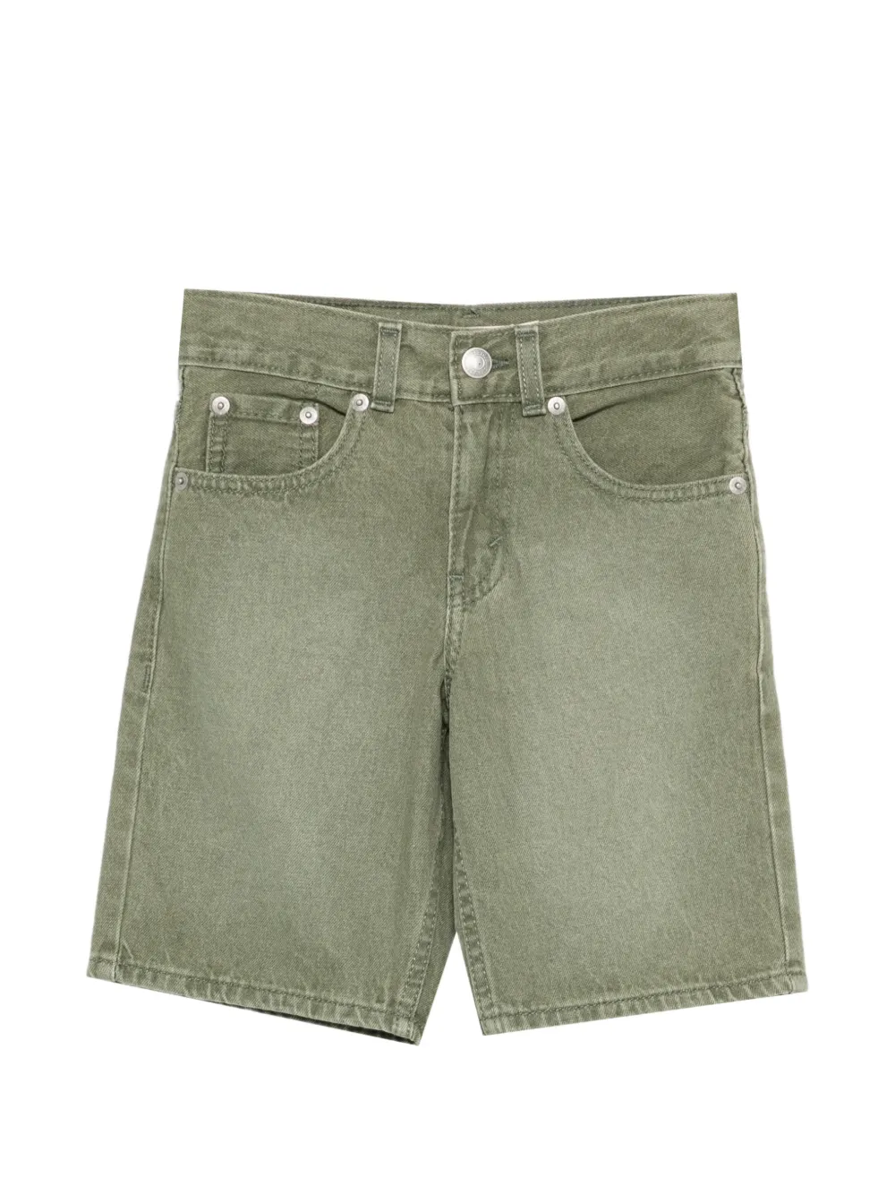 Levi's Kids button denim shorts - Verde
