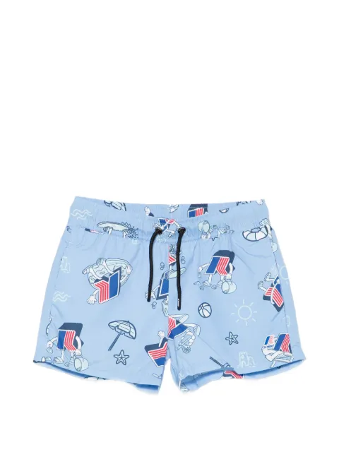 K Way Kids shorts de playa con cordones en la pretina