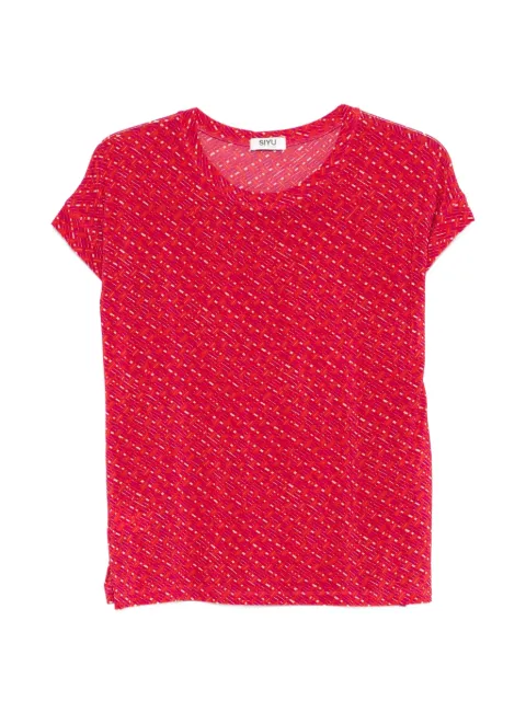 Siyu geometric-print T-shirt