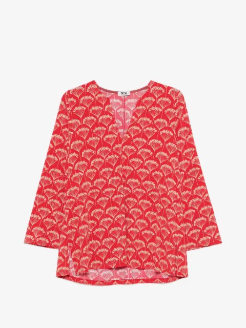Siyu floral-print V-neck blouse