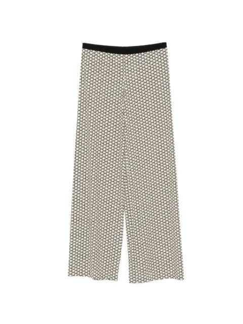 Siyu Dufay Sense geometric-print wide-leg trousers