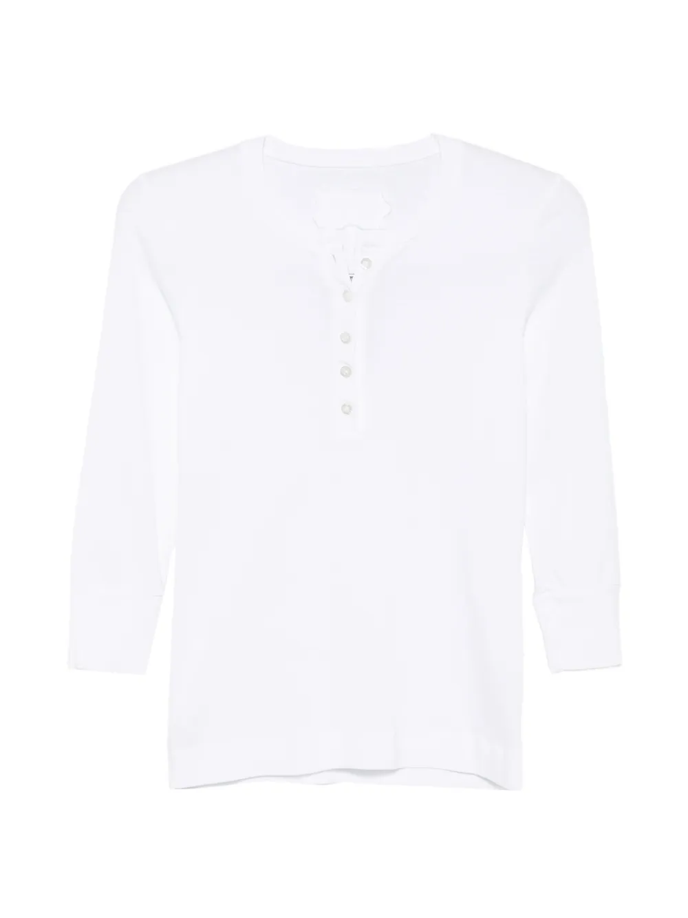 Private 0204 buttoned T-shirt - Bianco