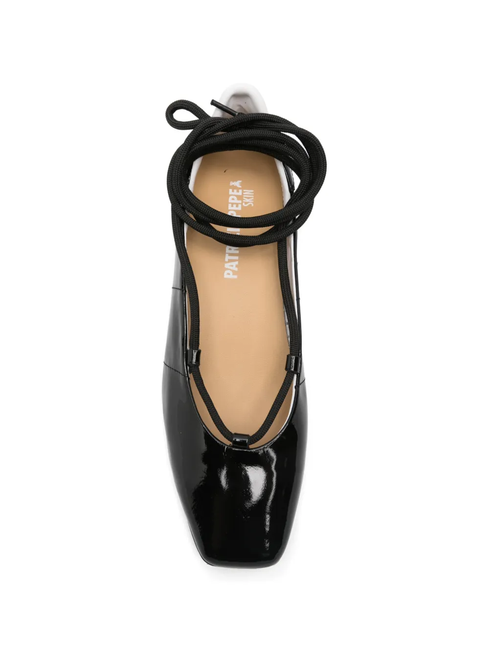 Patrizia Pepe ankle-tie ballet flats Zwart