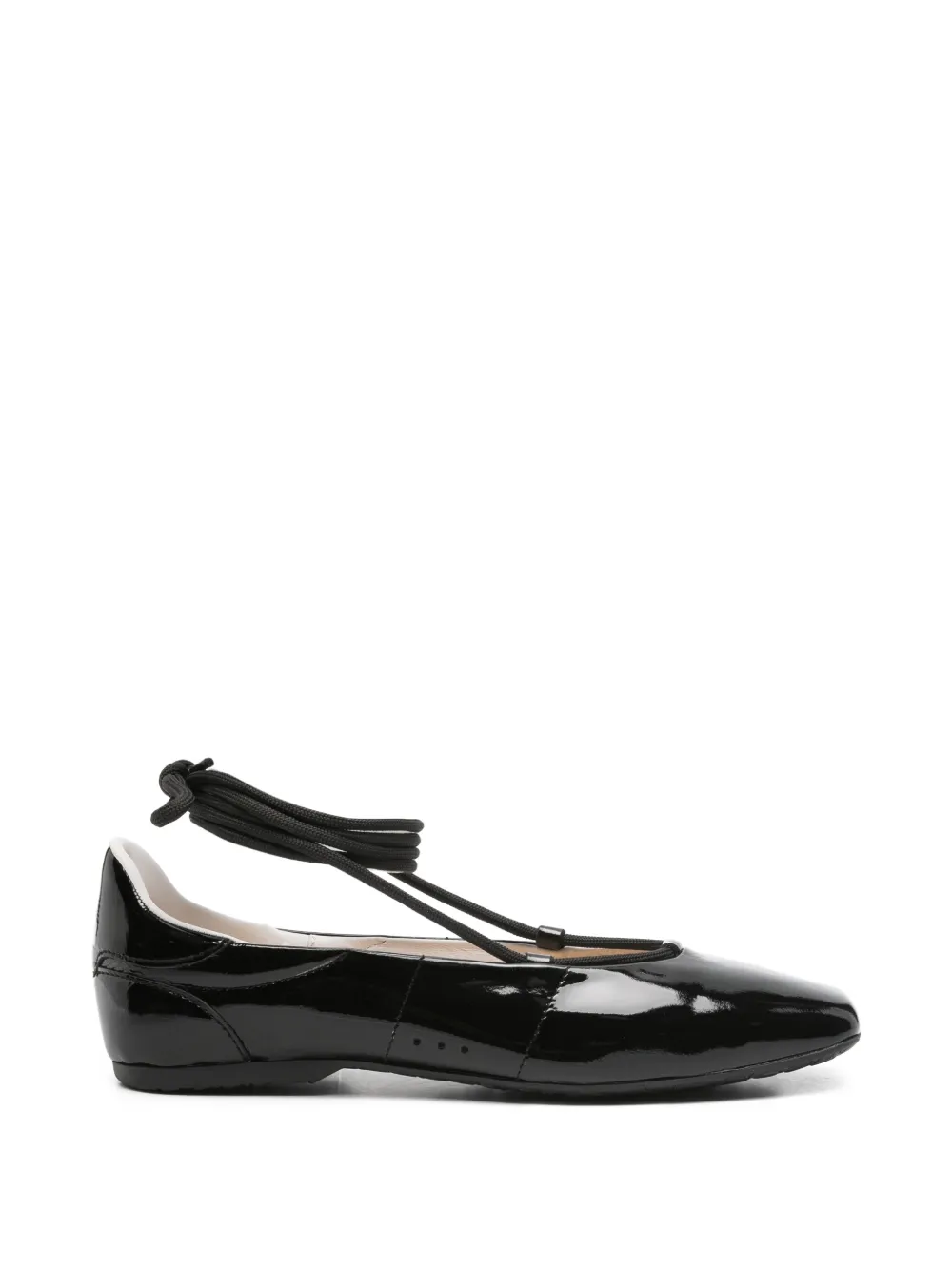 Patrizia Pepe ankle-tie ballet flats - Nero