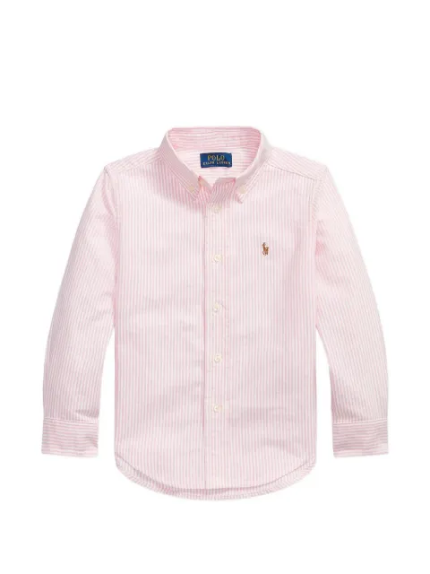 POLO RALPH LAUREN KIDS striped embroidered shirt