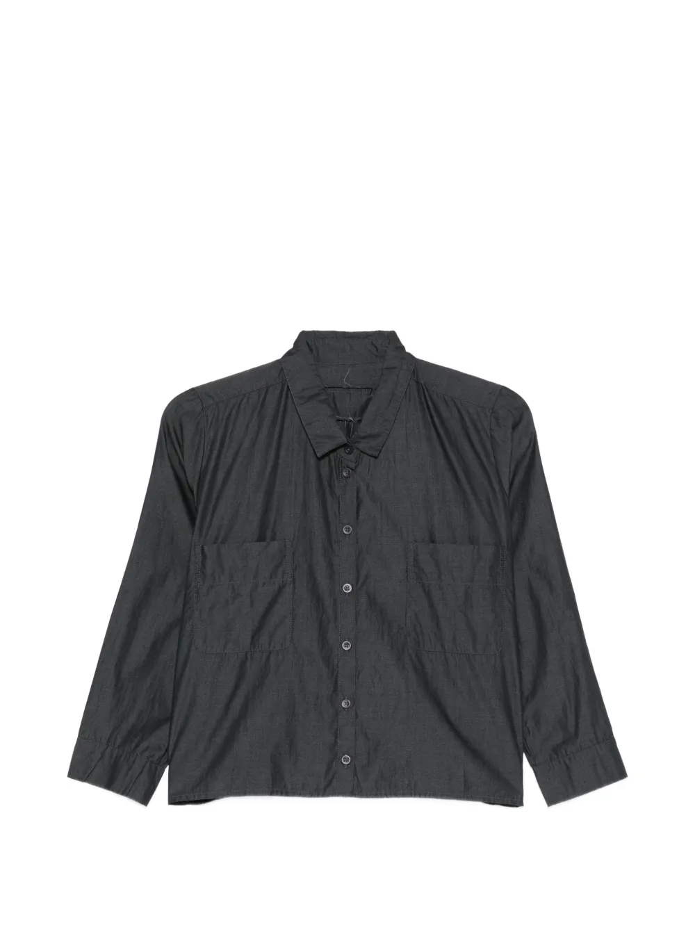 Private 0204 patch-pocket long-sleeve shirt - Grigio