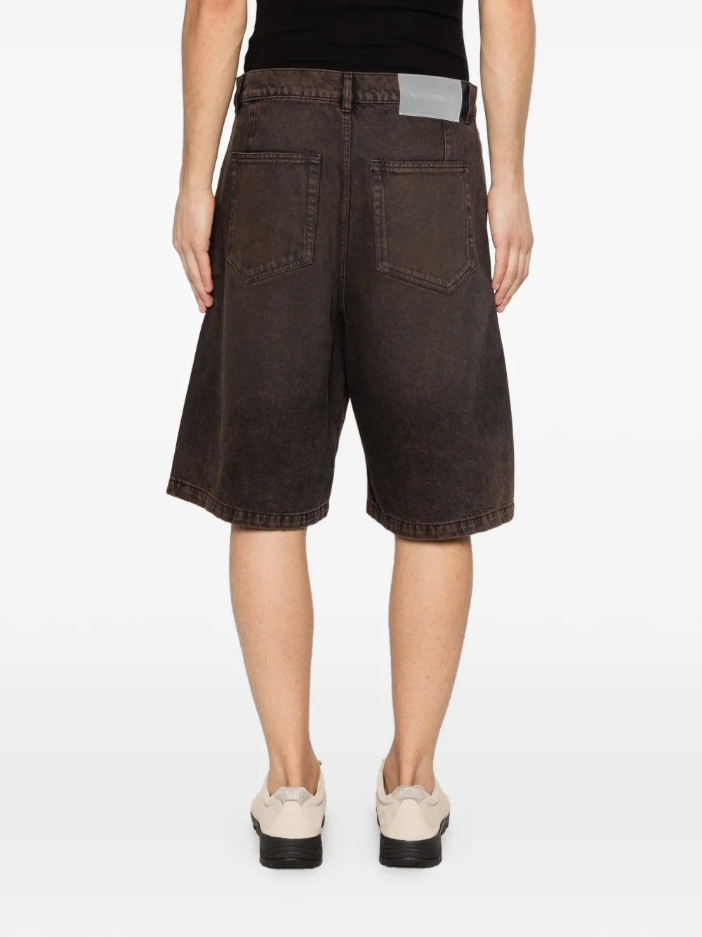 A-COLD-WALL* Cromer geverfde shorts met vlakken Bruin