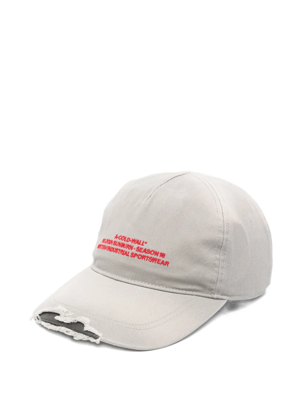 A-COLD-WALL* Sunburn logo-embroidered baseball cap - Grigio