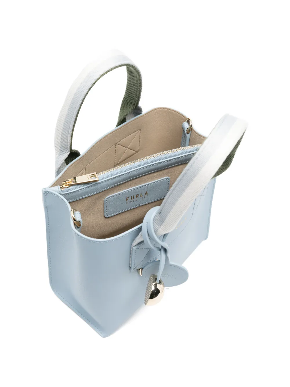 Furla Shopper met logoprint Blauw