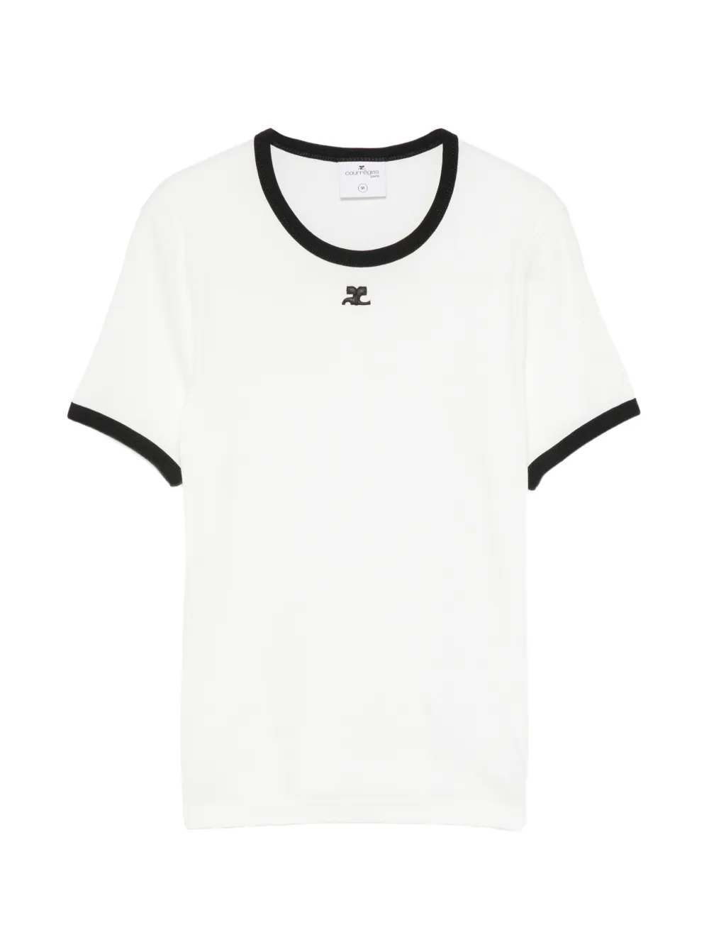 Courrèges logo-detail T-shirt - Bianco