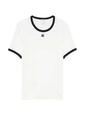 courreges クレージュ Bumpy Contrast T-shirt 18769966_43575706_600.jpg
