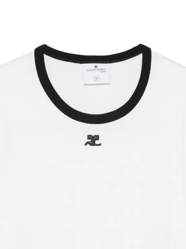 Courrèges コントラストトリム Tシャツ | ホワイト | FARFETCH JP