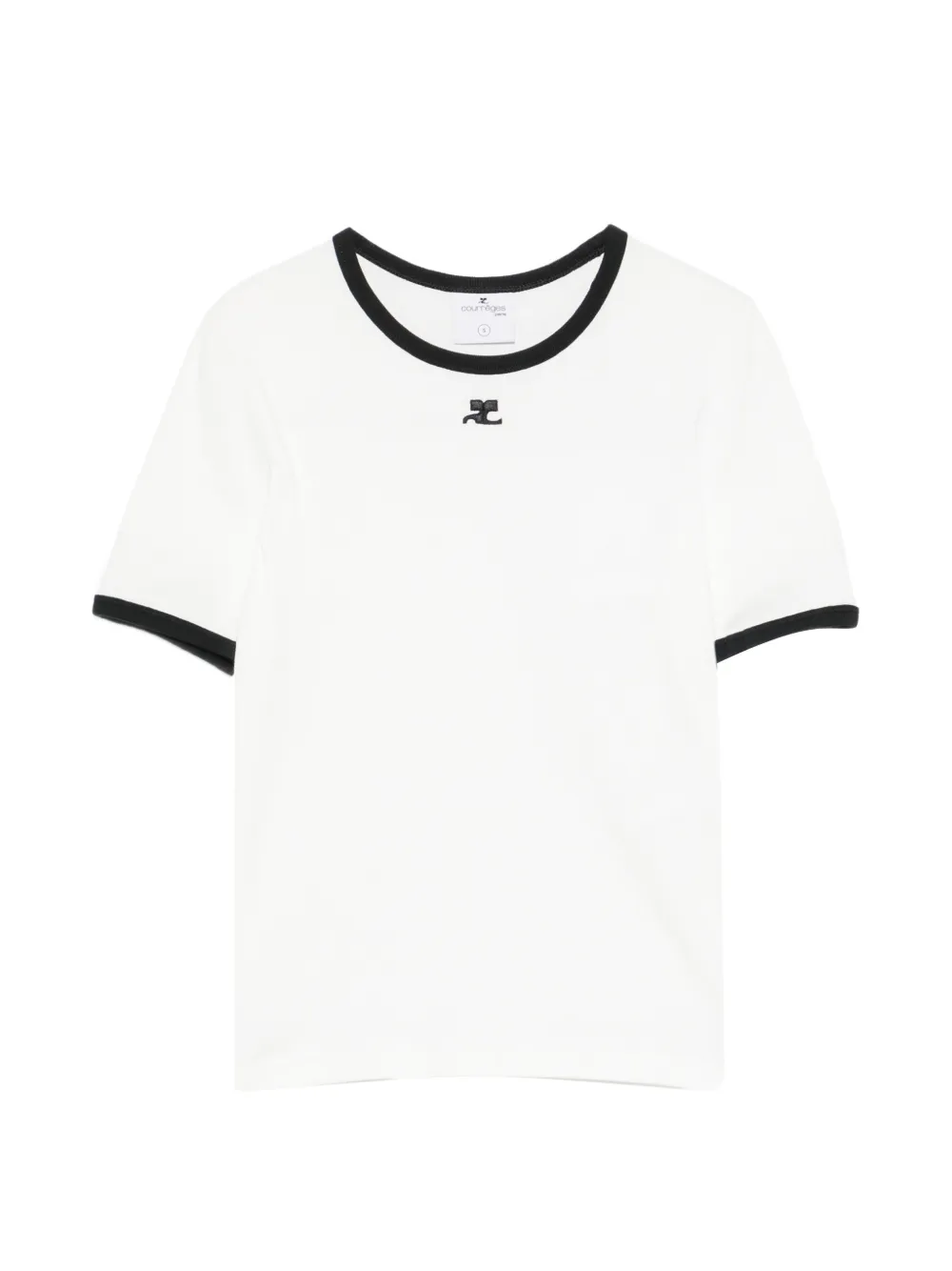 Courrèges logo-detail T-shirt - Bianco