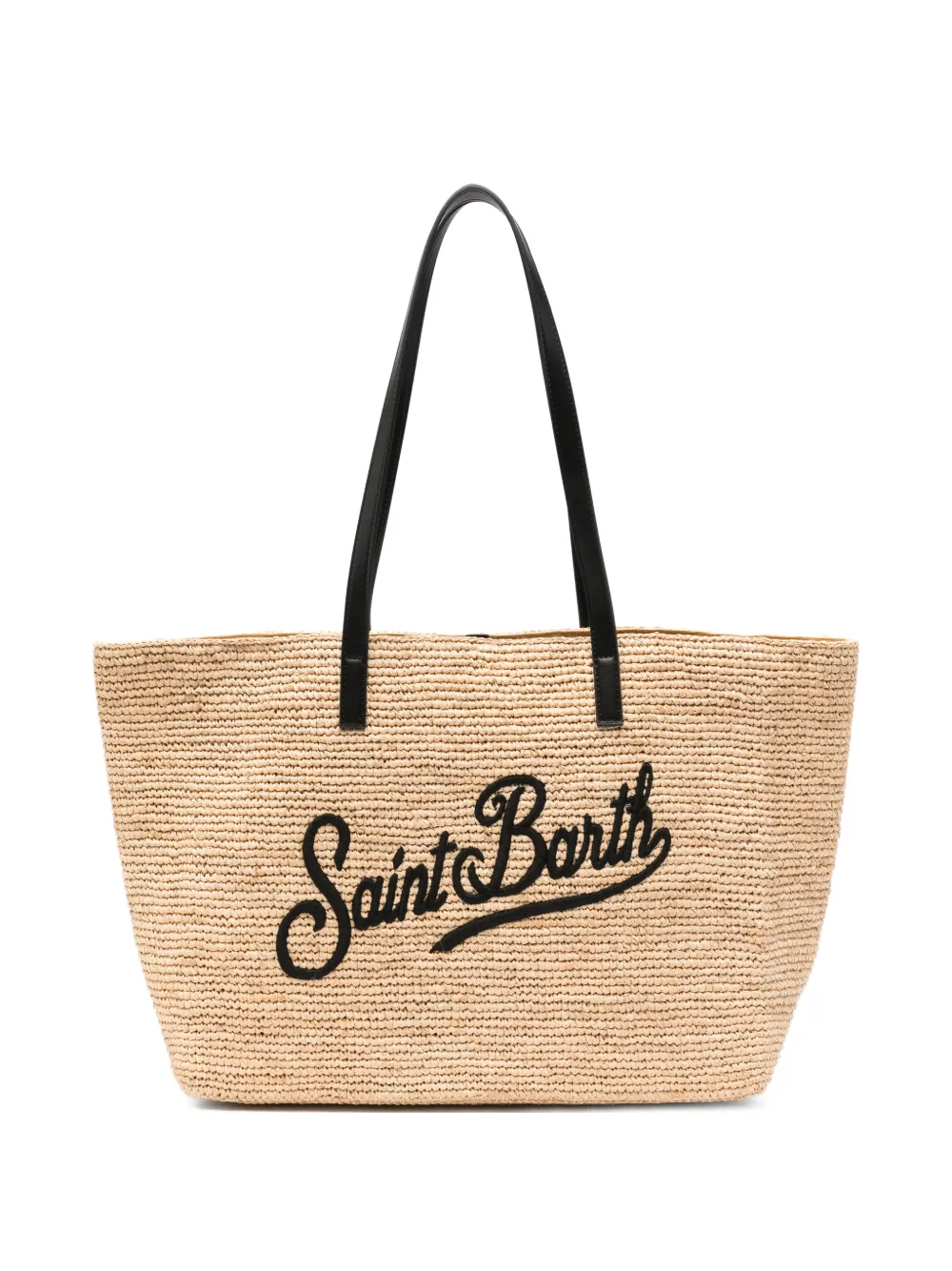 MC2 Saint Barth Raffia City logo-embroidered tote bag · OS