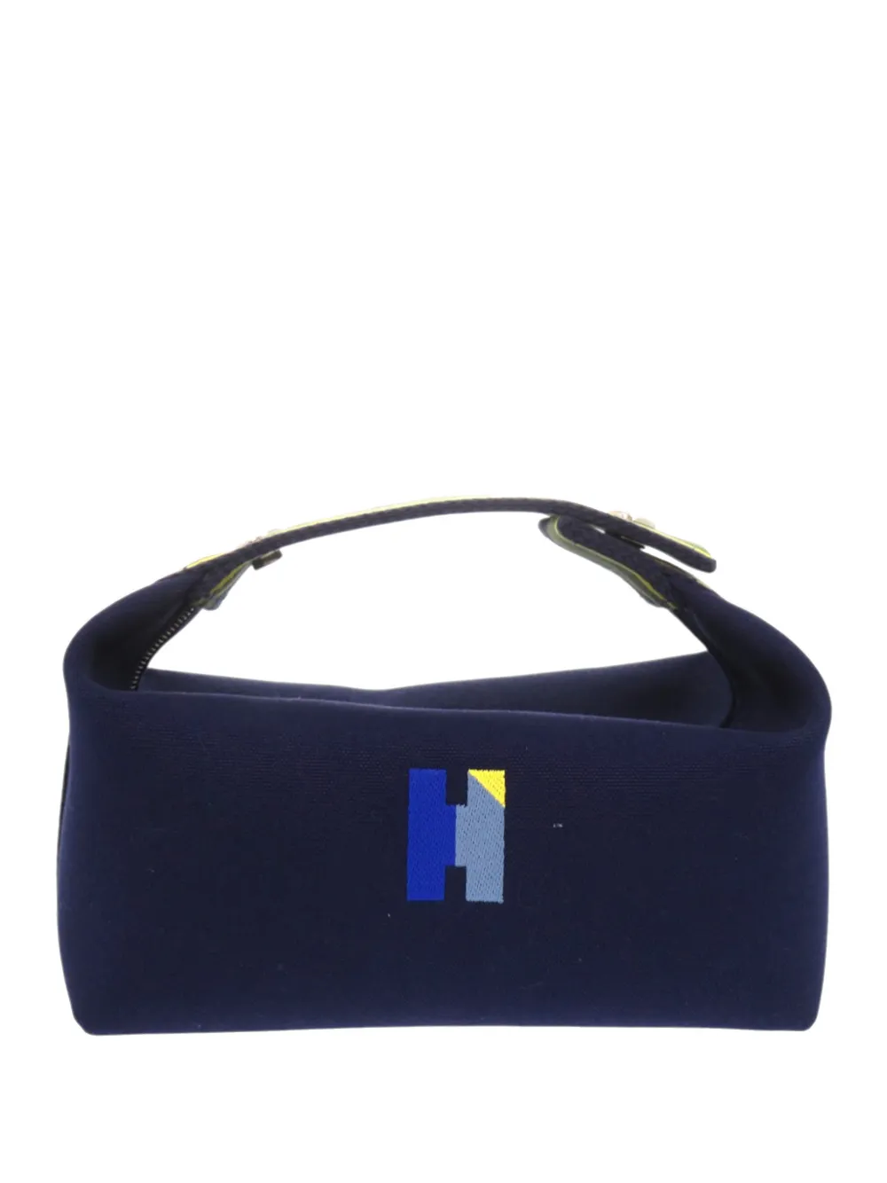 Hermès Pre-Owned 2012-2026 Small Toile Bride A Brac H Pavillon Case vanity bag - Blu