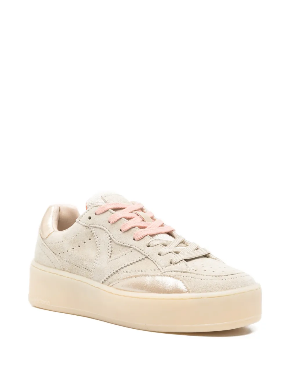 Victoria Turin sneakers met plateauzool Beige