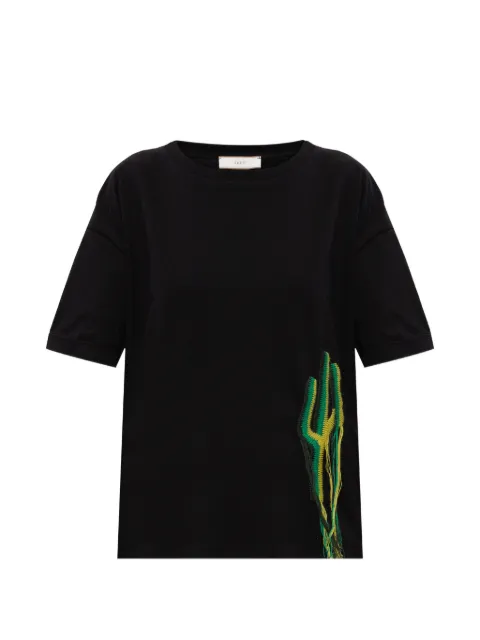 Akep embroidered-detail cotton T-shirt