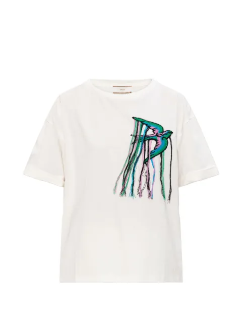 Akep embroidered-patch cotton T-shirt
