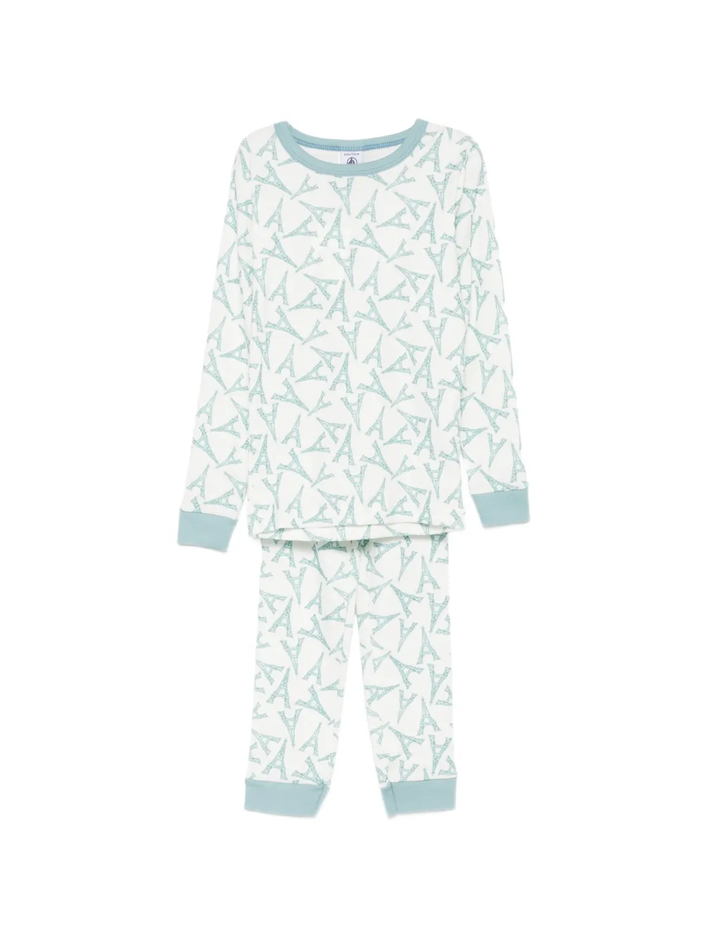 Petit Bateau eiffel tower print pyjama - Bianco