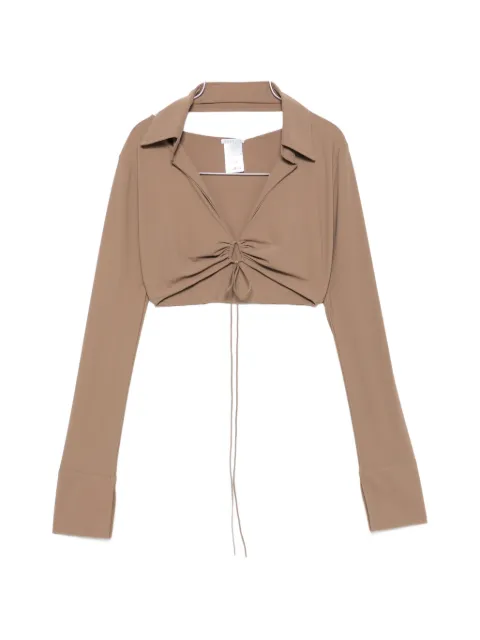 Amazuìn Lynn cropped tie-fastening top