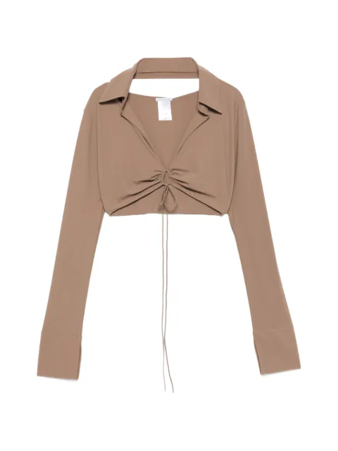 Amazuìn Lynn cropped tie-fastening top