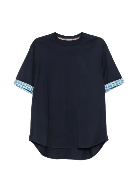 Paul Smith checked-cuff  T-shirt