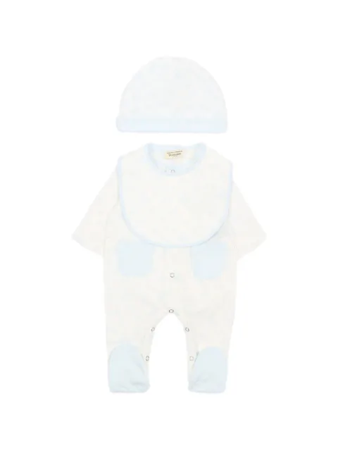 TRUSSARDI JUNIOR printed pocket babygrow set