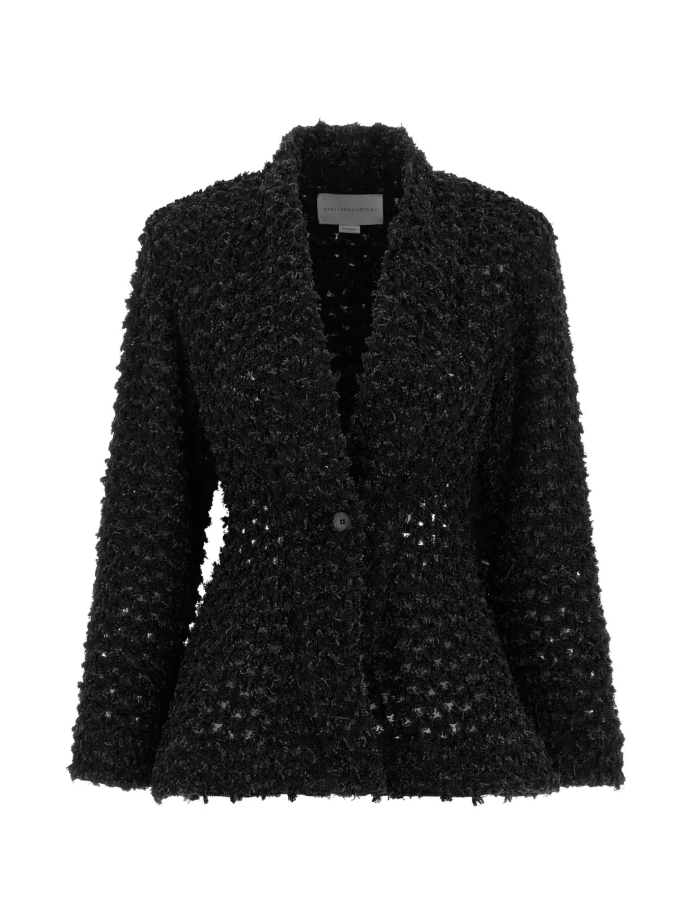 Stella McCartney lasered bouclé cotton blazer - Nero
