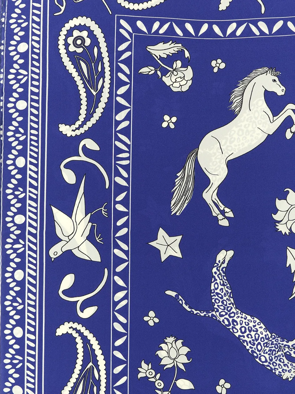  Alberto Biani Bufanda De Seda Estampada - Azul 
