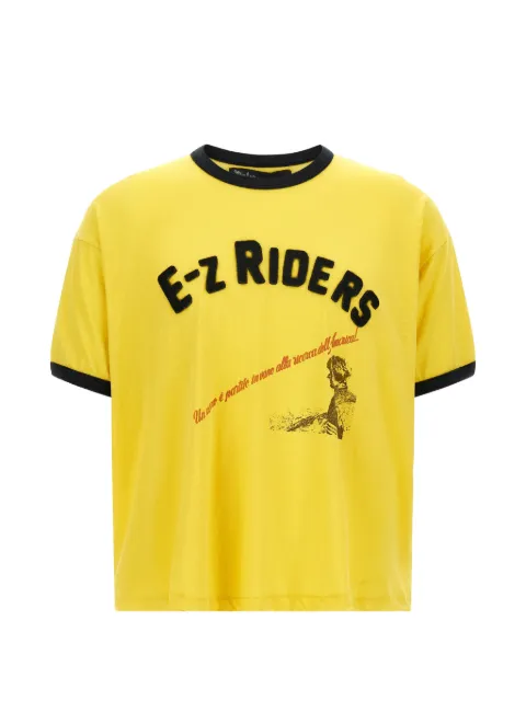 Paly Ez Riders Ringer flocked print ringer T-shirt
