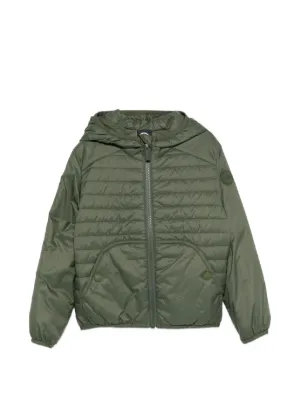 Herno Kids ロゴ フーデッド パデッドジャケット | グリーン | FARFETCH JP